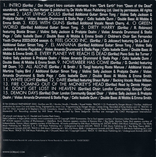 Gorillaz : Demon Days (CD, Album, RE)