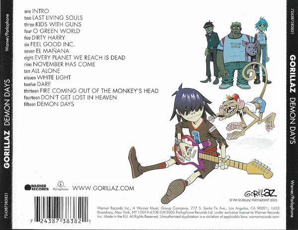 Gorillaz : Demon Days (CD, Album, RE)