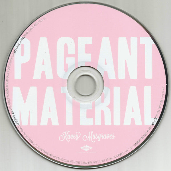 Kacey Musgraves : Pageant Material (CD, Album, RP)