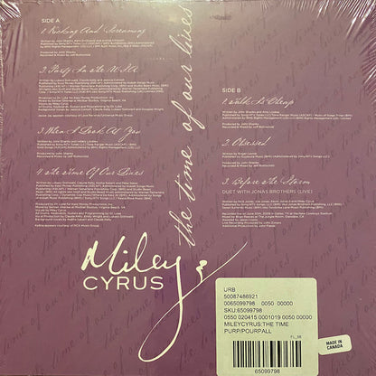 Miley Cyrus : The Time Of Our Lives (12", EP, Ltd, RE, Whi)