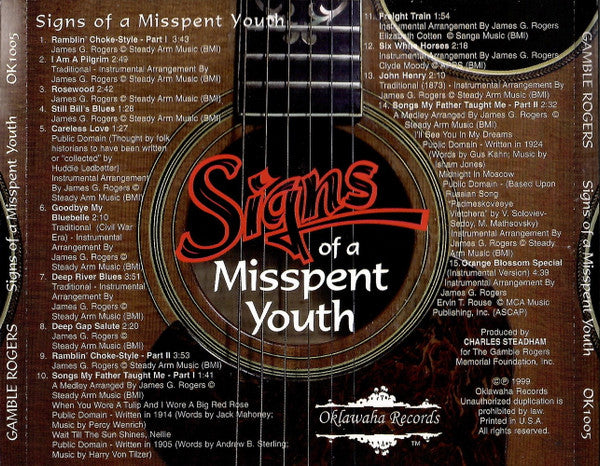 Gamble Rogers : Signs of a Misspent Youth (CD, Album)