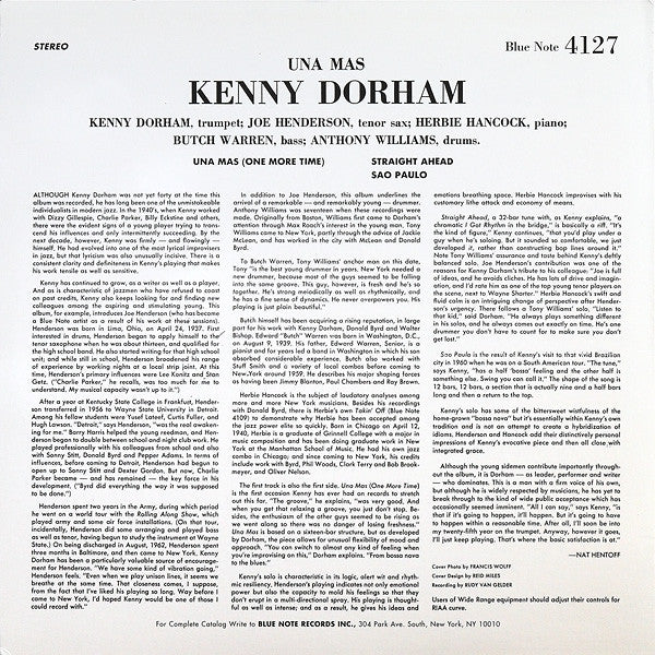Kenny Dorham : Una Mas (One More Time) (LP, Album, RE)