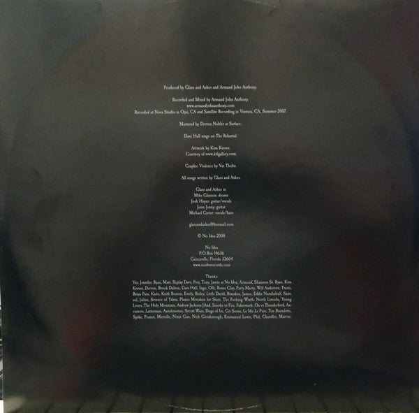 Glass And Ashes* : Glass And Ashes (LP, Album, Red)