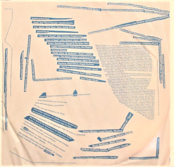 Living Colour : Time's Up (LP, Album, Ltd, Yel)