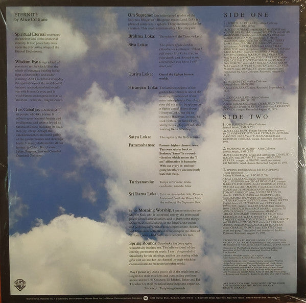 Alice Coltrane : Eternity (LP, Album, RE, RM, 180)