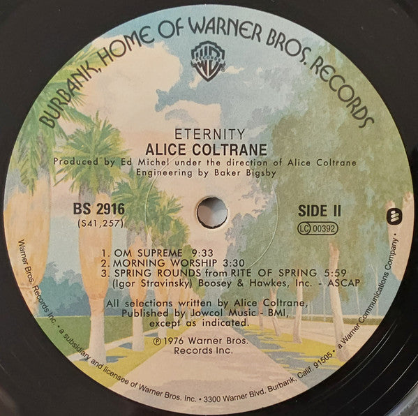 Alice Coltrane : Eternity (LP, Album, RE, RM, 180)