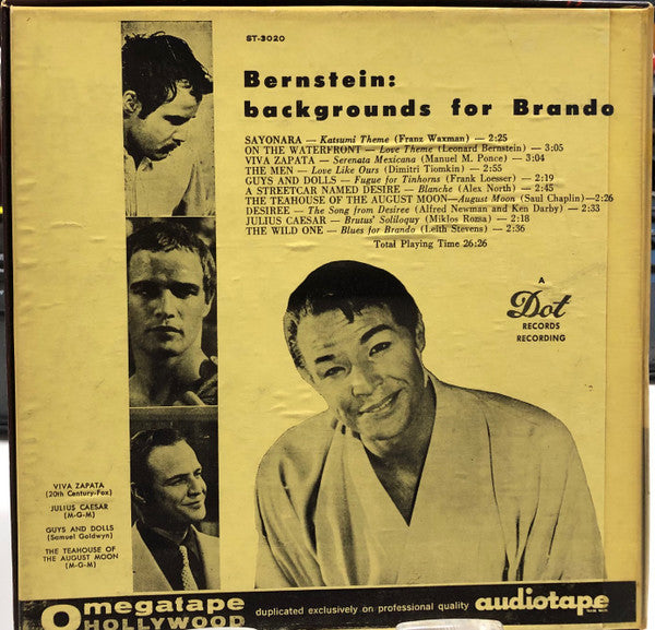 Elmer Bernstein : Bernstein Backgrounds For Brando (Reel, 4tr Stereo, 7" Reel, Comp)