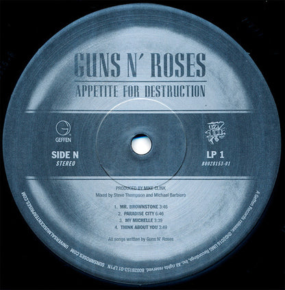 Guns N' Roses : Appetite For Destruction (LP + LP, S/Sided, Hol + Album, RE, RM, 180)