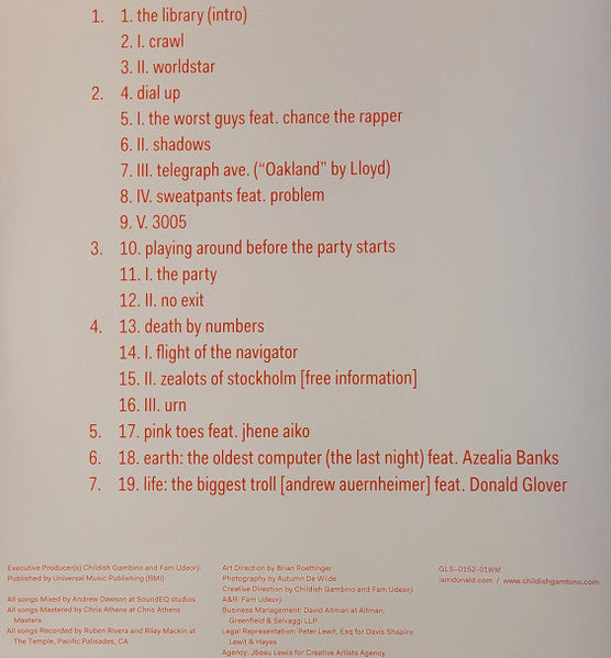 Childish Gambino : Because The Internet (2xLP, Album, RP)