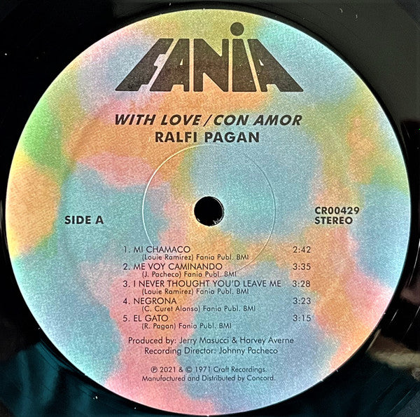 Ralfi Pagan : With Love / Con Amor (LP, Album, RE)