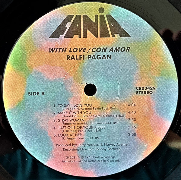 Ralfi Pagan : With Love / Con Amor (LP, Album, RE)