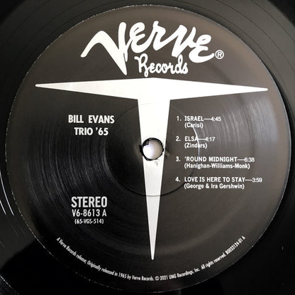 Bill Evans Trio* : Trio '65 (LP, Album, RE, 180)