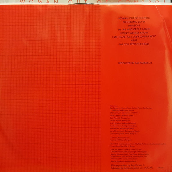 Ray Parker Jr. : Woman Out Of Control (LP, Album)