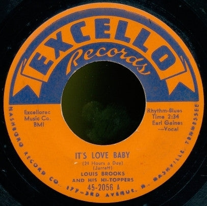 Louis Brooks And His Hi-Toppers : It's Love Baby (24 Hours A Day) / Chicken Shuffle (7", Single)