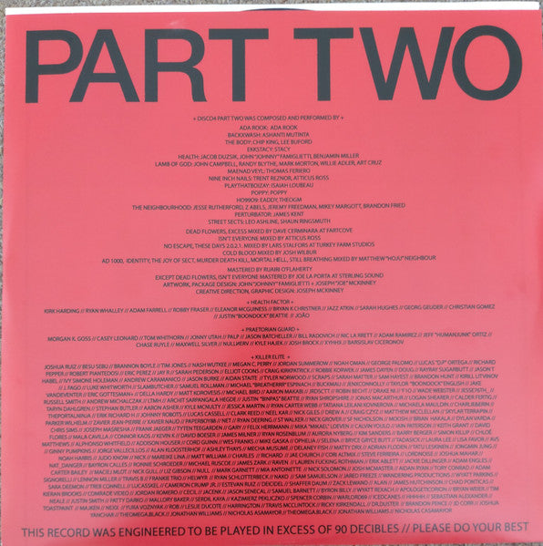 HEALTH (2) : Disco4 :: Part II (LP, Album)