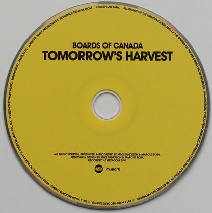 Boards Of Canada : Tomorrow's Harvest (CD, Album, RP, Dig)