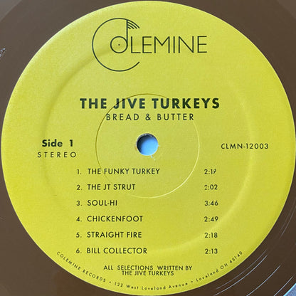 The Jive Turkeys : Bread & Butter (LP, Album, Ltd, RP, Bro)