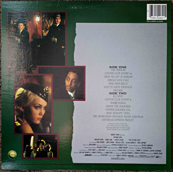 John Barry : The Cotton Club (Original Motion Picture Sound Track) (LP, Album, Spe)
