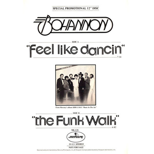 Hamilton Bohannon : Feel Like Dancin' (12", Single, Promo)