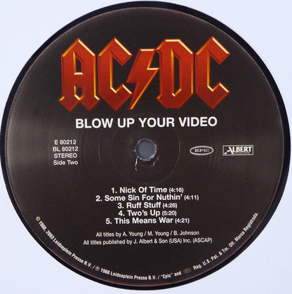 AC/DC : Blow Up Your Video (LP, Album, RE, RM, 180)