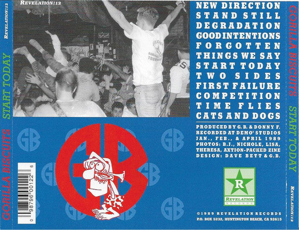 Gorilla Biscuits : Start Today (CD, Album)