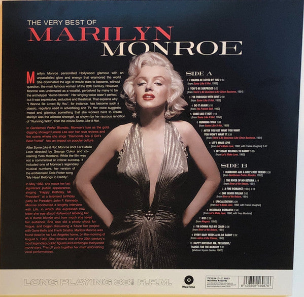 Marilyn Monroe : The Very Best Of Marilyn Monroe (LP, Comp)