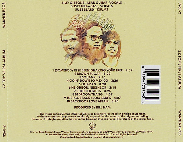 ZZ Top : ZZ Top's First Album (CD, Album, RE, RP)