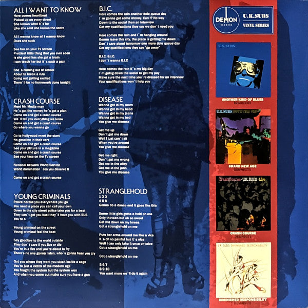 UK Subs : Another Kind Of Blues (LP, RE, 140)