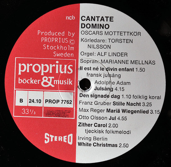 Marianne Mellnäs, Alf Linder, Motettenchor Der Oscarkirche, Stockholm*, Torsten Nilsson : Cantate Domino (LP, Album)