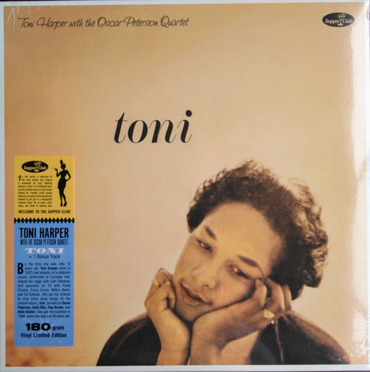 Toni Harper With The Oscar Peterson Quartet : Toni (LP, Album, Ltd, Num, RE)