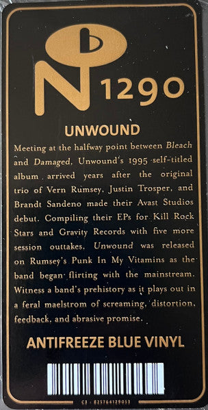 Unwound : Unwound (LP, Album, RE, Blu)