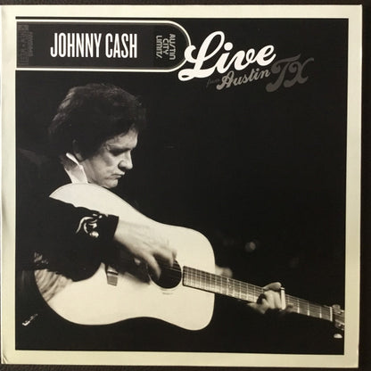 Johnny Cash : Live From Austin TX (LP, Album, Bla)