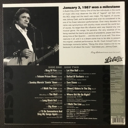 Johnny Cash : Live From Austin TX (LP, Album, Bla)
