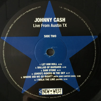 Johnny Cash : Live From Austin TX (LP, Album, Bla)