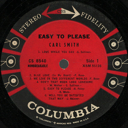 Carl Smith (3) : Easy To Please (LP, Album,  )