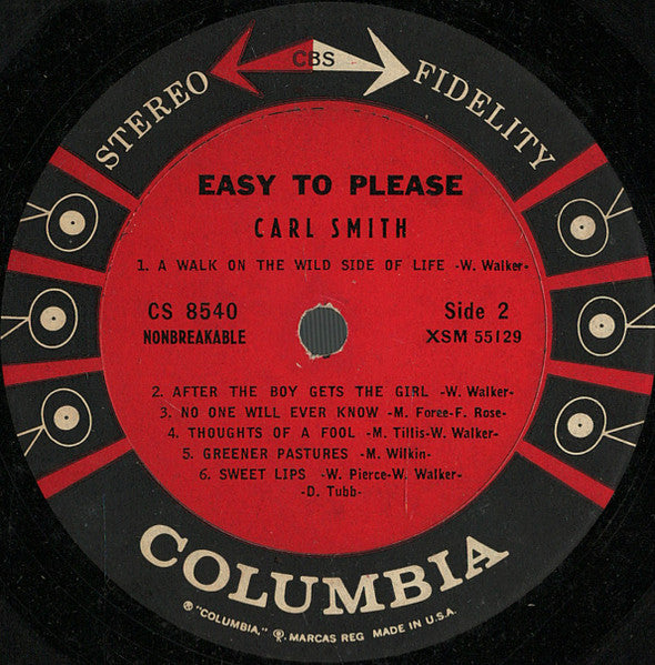 Carl Smith (3) : Easy To Please (LP, Album,  )