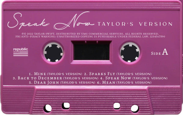 Taylor Swift : Speak Now (Taylor's Version) (2xCass, Album, Pur)