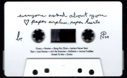 Everyone Asked About You : Paper Airplanes, Paper Hearts (Cass, Album, Comp, Whi)
