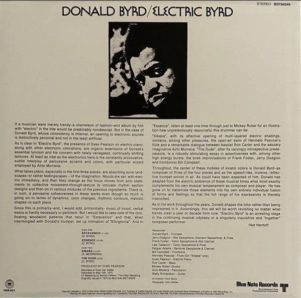 Donald Byrd : Electric Byrd (LP, Album, Ltd, RE, RM, Tur)