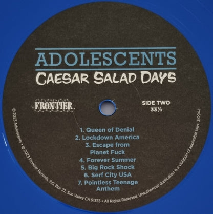 Adolescents : Caesar Salad Days (LP, Album, Ltd, Blu)