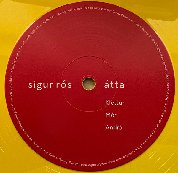 Sigur Rós : Átta (2xLP, Album, Ltd, Yel)