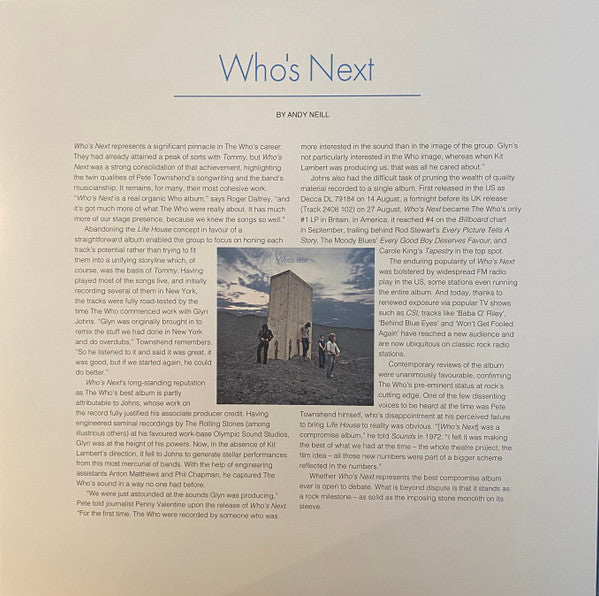 The Who : Who's Next (LP, Album, Dlx, RE, RM, Blu)