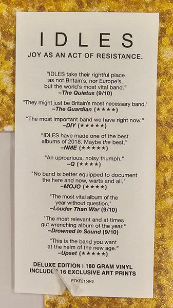 Idles : Joy As An Act Of Resistance (LP, Album, Dlx, RE, 180)