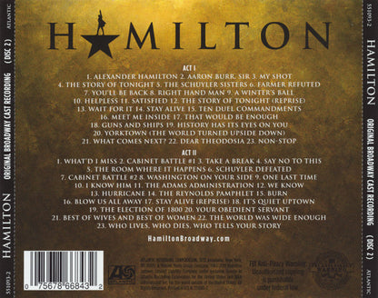 Lin-Manuel Miranda : Hamilton: An American Musical (Original Broadway Cast Recording) (2xCD, Album, RE)