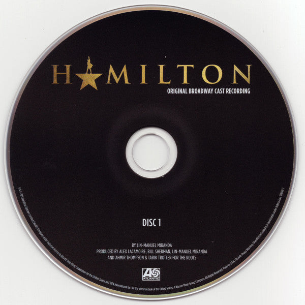 Lin-Manuel Miranda : Hamilton: An American Musical (Original Broadway Cast Recording) (2xCD, Album, RE)