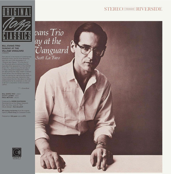 The Bill Evans Trio Featuring Scott LaFaro : Sunday At The Village Vanguard (LP, Album, RE, 180)