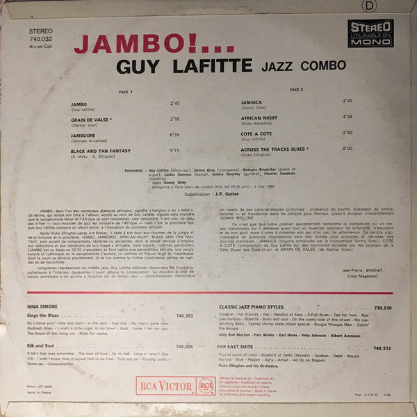 Guy Lafitte : Jambo! (LP, Album, RP)