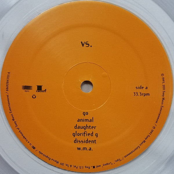 Pearl Jam : Vs. (LP, Album, Ltd, RE, RM, RP, Cle)