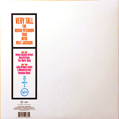 Oscar Peterson Trio* With Milt Jackson : Very Tall (LP, Album, RE, 180)