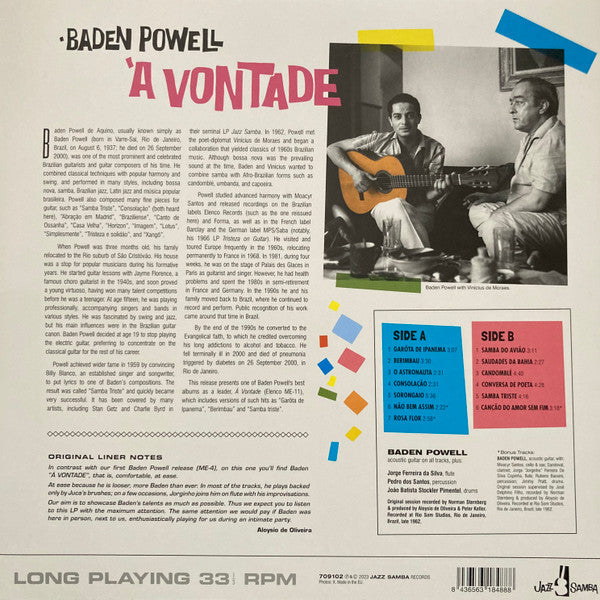 Baden Powell : À Vontade (LP, Album, Ltd, RE)